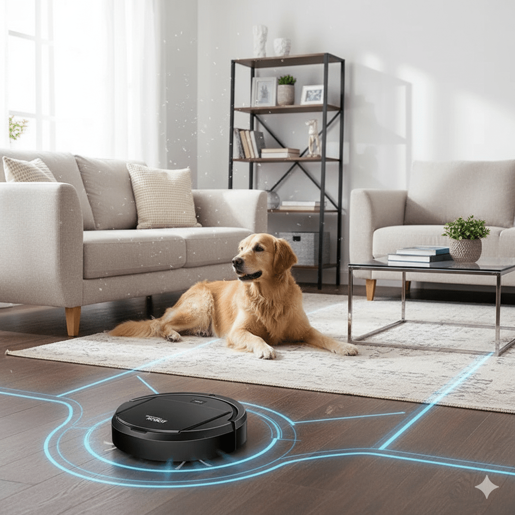 AeroNova Ultra Stille Smart Robotstøvsuger med HEPA-filtrering