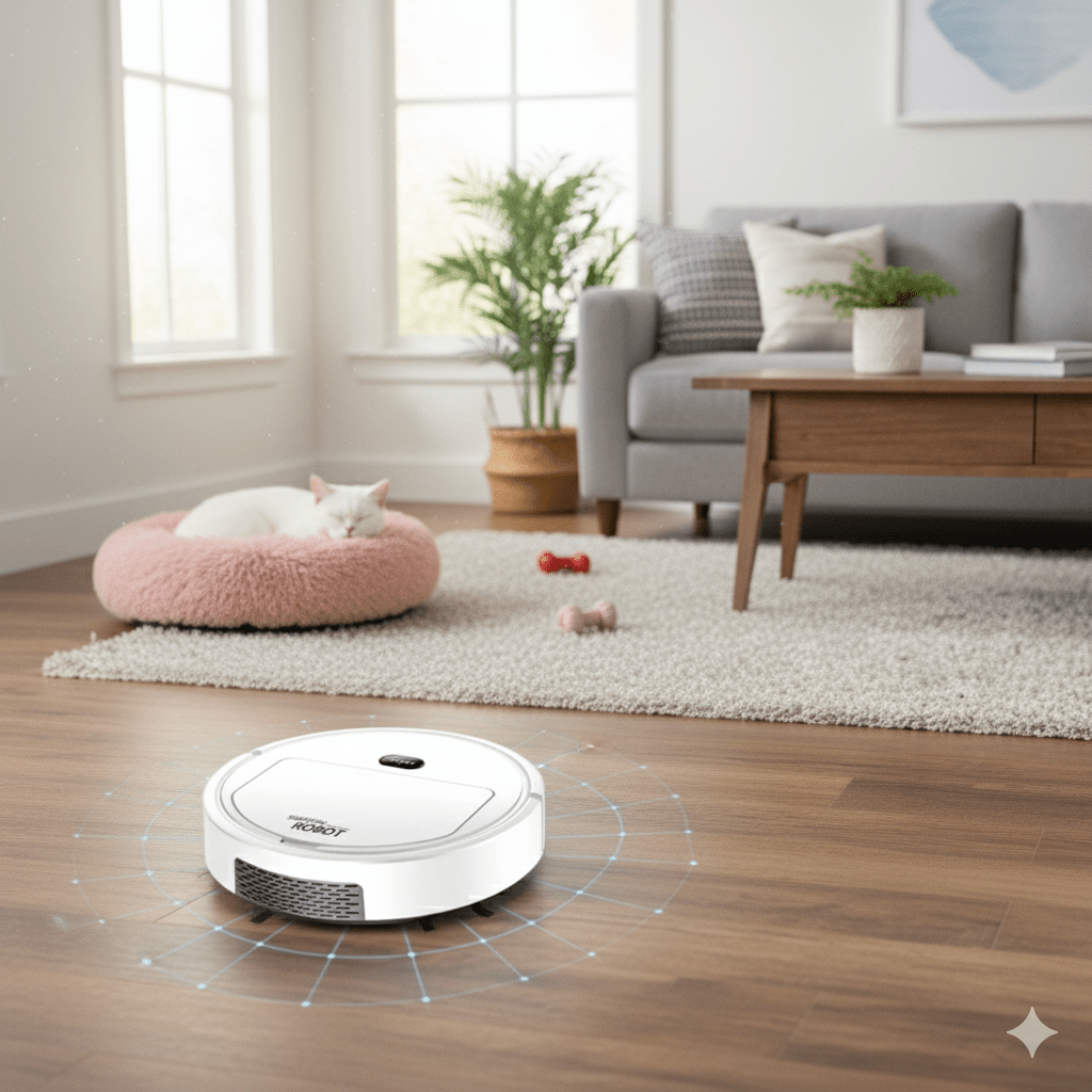 AeroNova Ultra Stille Smart Robotstøvsuger med HEPA-filtrering