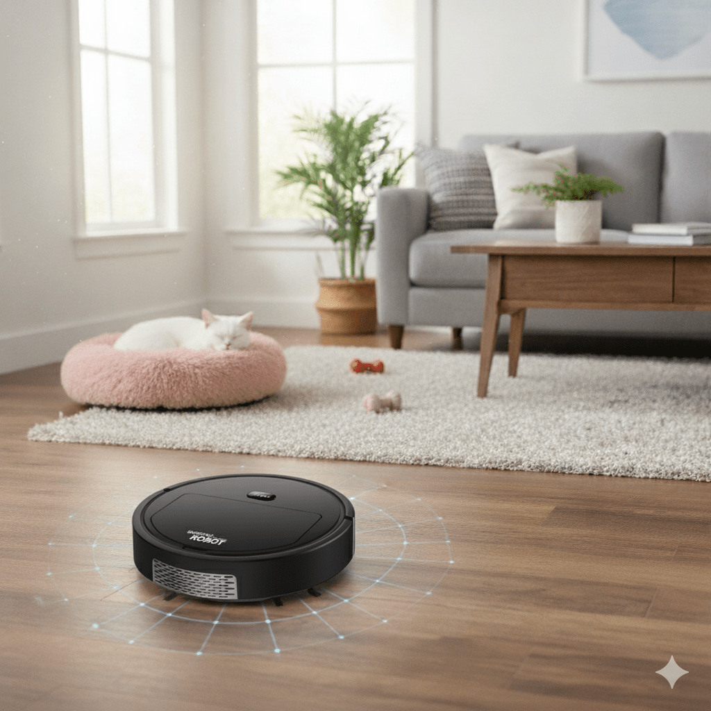 AeroNova Ultra Stille Smart Robotstøvsuger med HEPA-filtrering