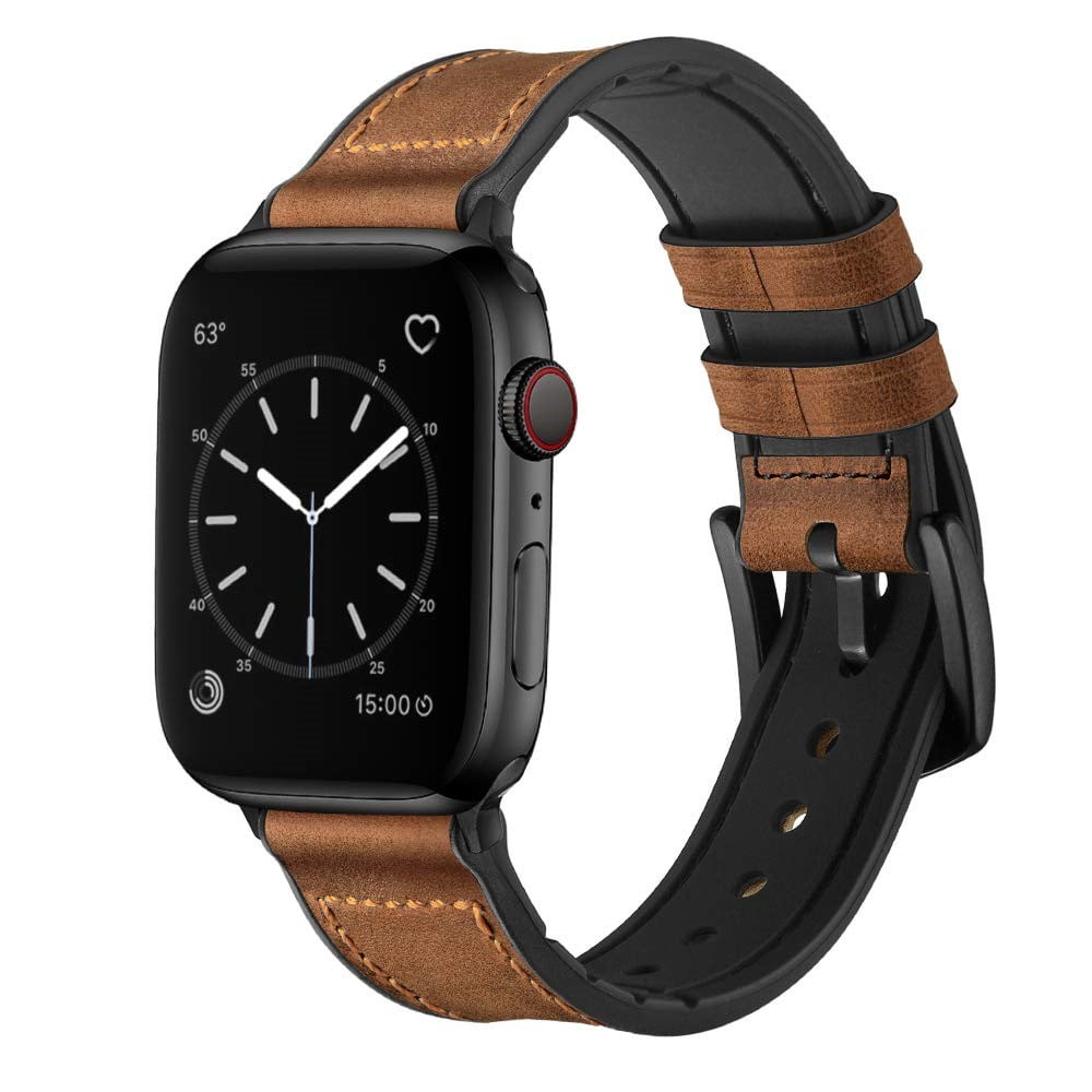 Correa de silicona de cuero para Apple Watch