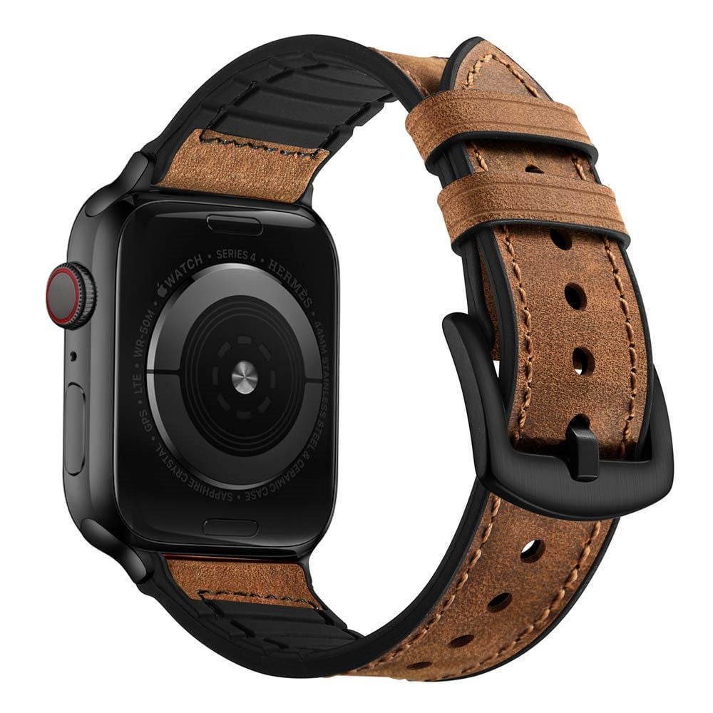 Correa de silicona de cuero para Apple Watch