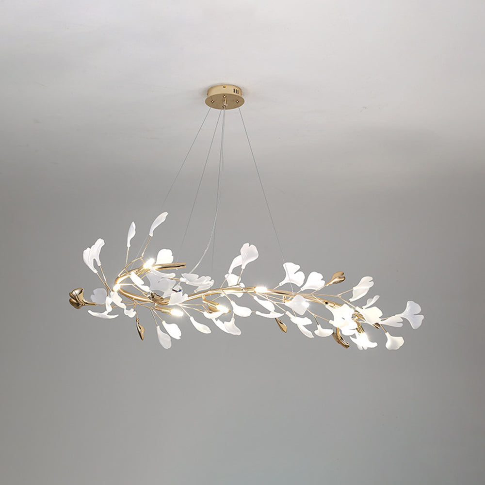 Olivia gylden Art Deco-lysekrone — moderne design i metal og keramik