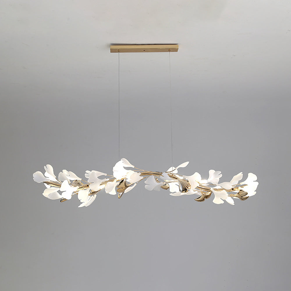 Olivia gylden Art Deco-lysekrone — moderne design i metal og keramik