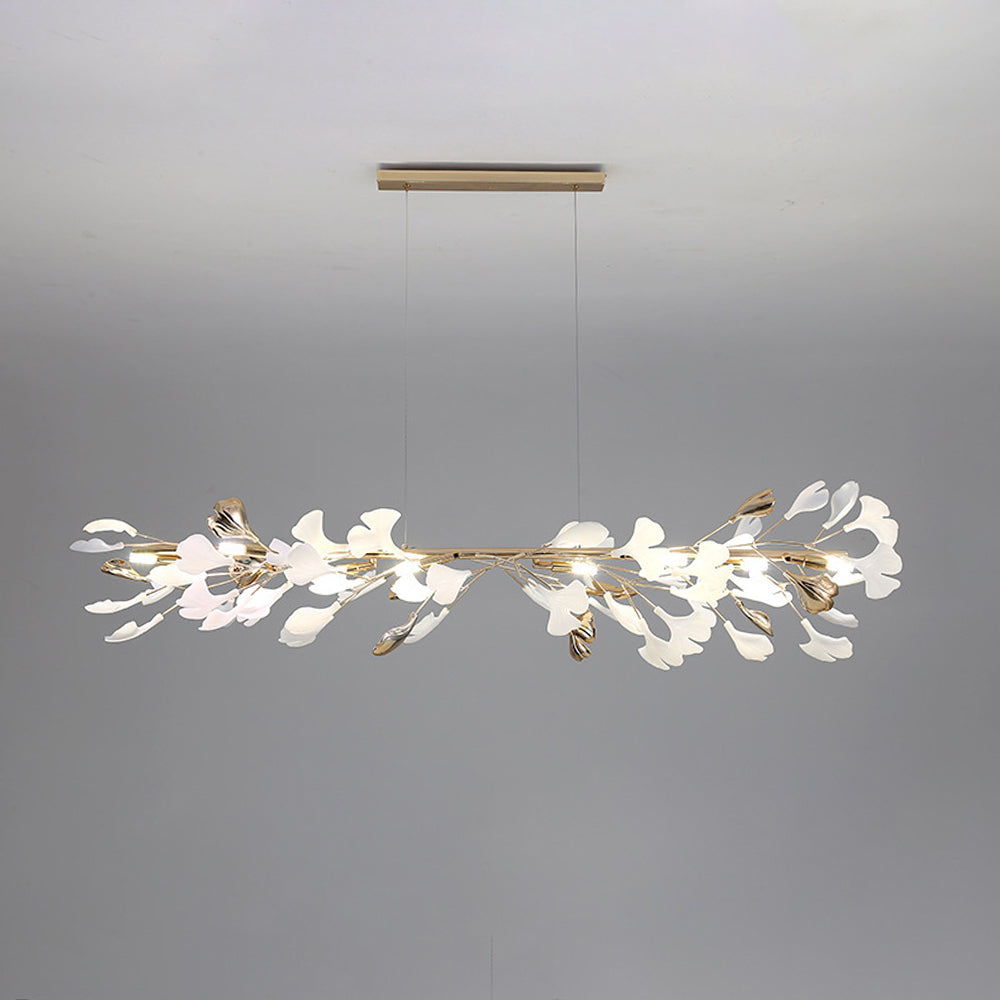 Olivia gylden Art Deco-lysekrone — moderne design i metal og keramik