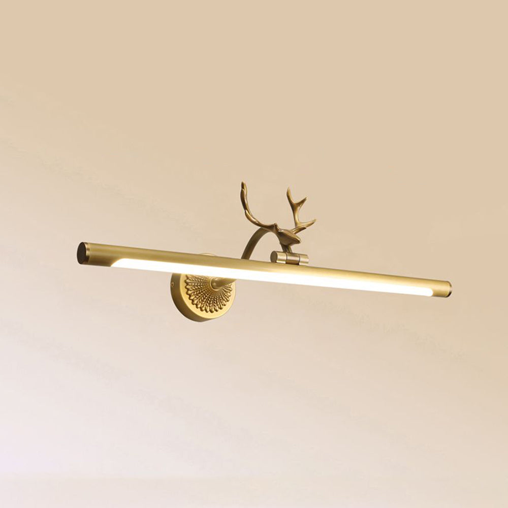 Arisha Modern Staghorn Vanity Mirror Sconces — Black/Brass