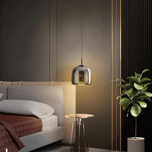 Noctra | Lampada a Sospensione in Vetro Nero | Orntli