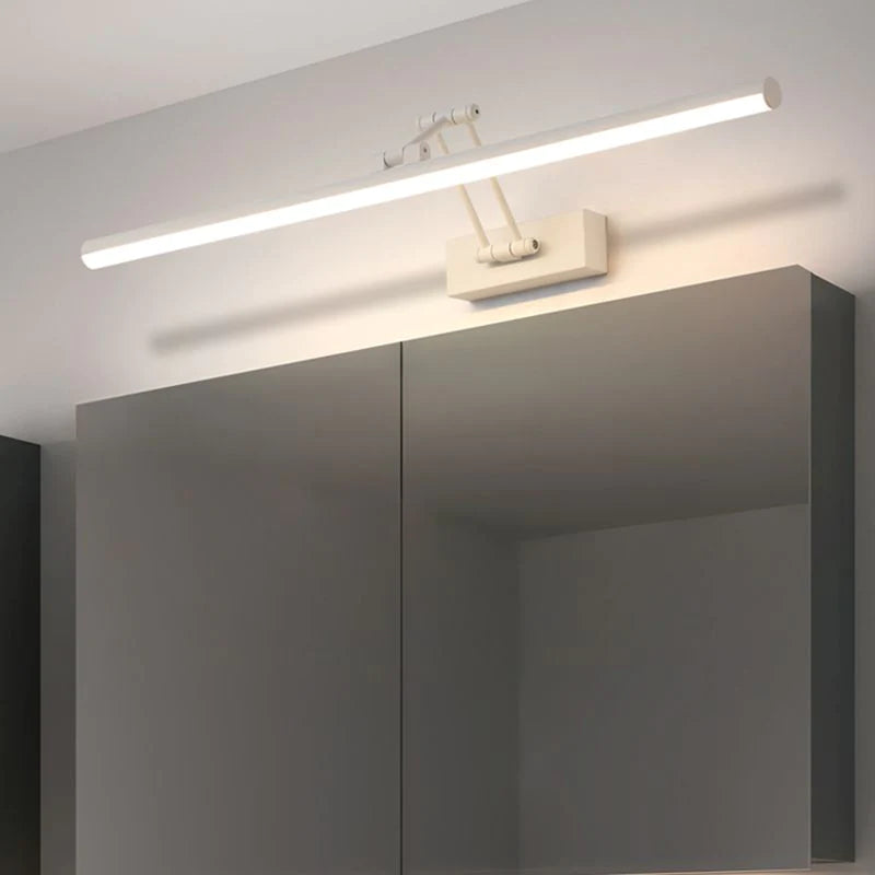 Candeeiro de parede LED para casa de banho — candeeiro metálico, IP44, 40–100 cm