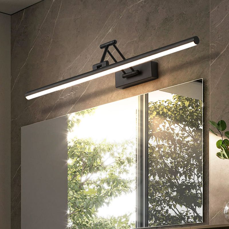 Candeeiro de parede LED para casa de banho — candeeiro metálico, IP44, 40–100 cm