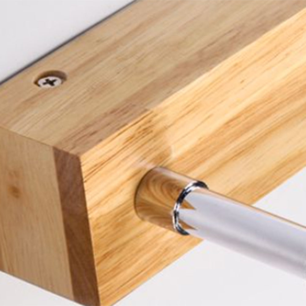 Candeeiro de espelho LED linear em metal e acrílico — acabamento em latão quente