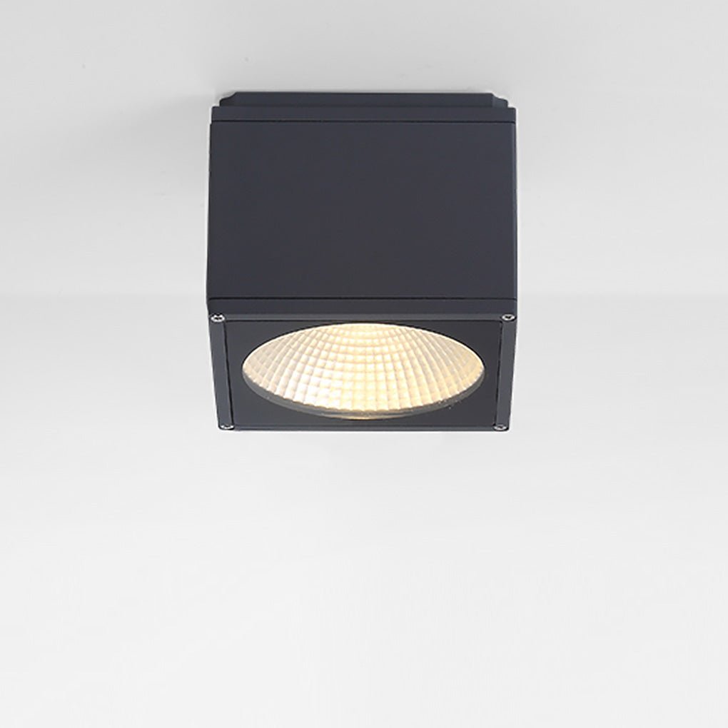 Minimalistické čtvercové voděodolné stropní LED svítidlo — integrovaná montážní deska