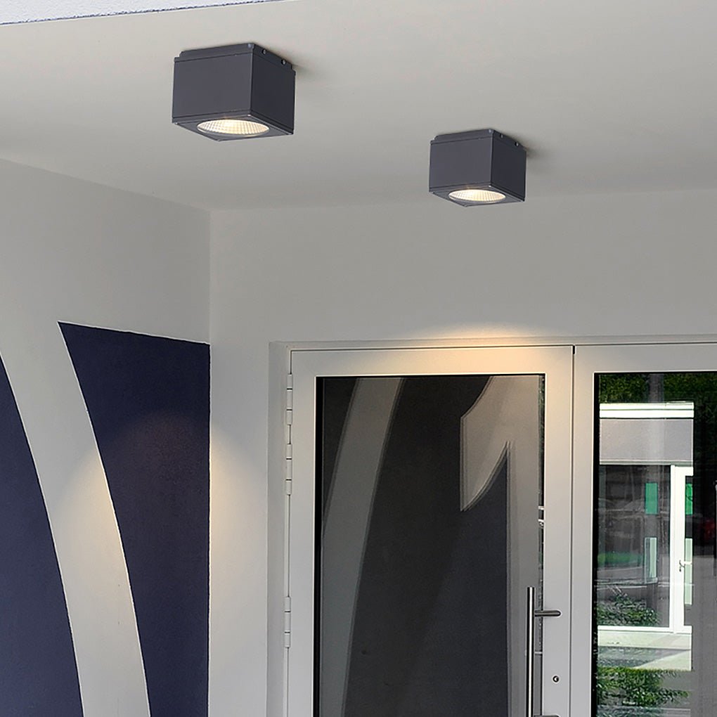 Square LED Waterproof Ceiling Light Downlight for Balcony Entrance Hallway Bedroom - Lamp Outdoor