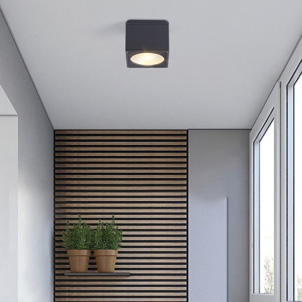 Square LED Waterproof Ceiling Light Downlight for Balcony Entrance Hallway Bedroom - Lamp Outdoor