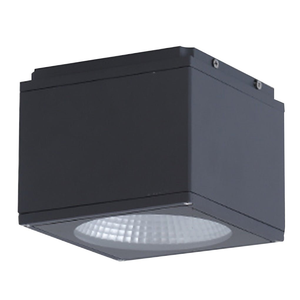 Minimalistické čtvercové voděodolné stropní LED svítidlo — integrovaná montážní deska
