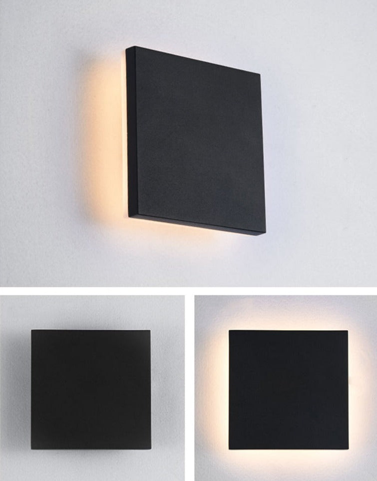 Lumière LED moderne pour extérieur en forme de disque