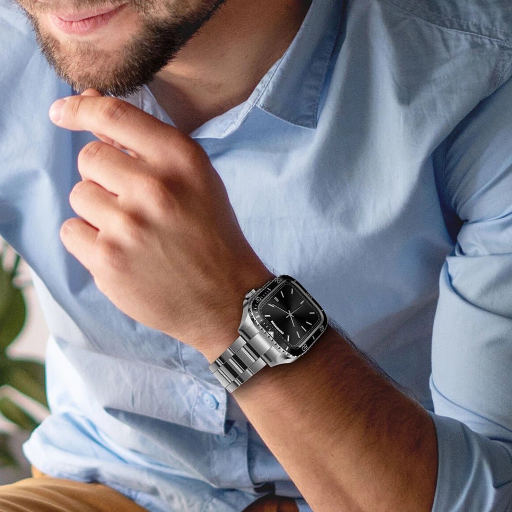 Sarung dan Tali Armor Keluli Tahan Karat untuk Apple Watch