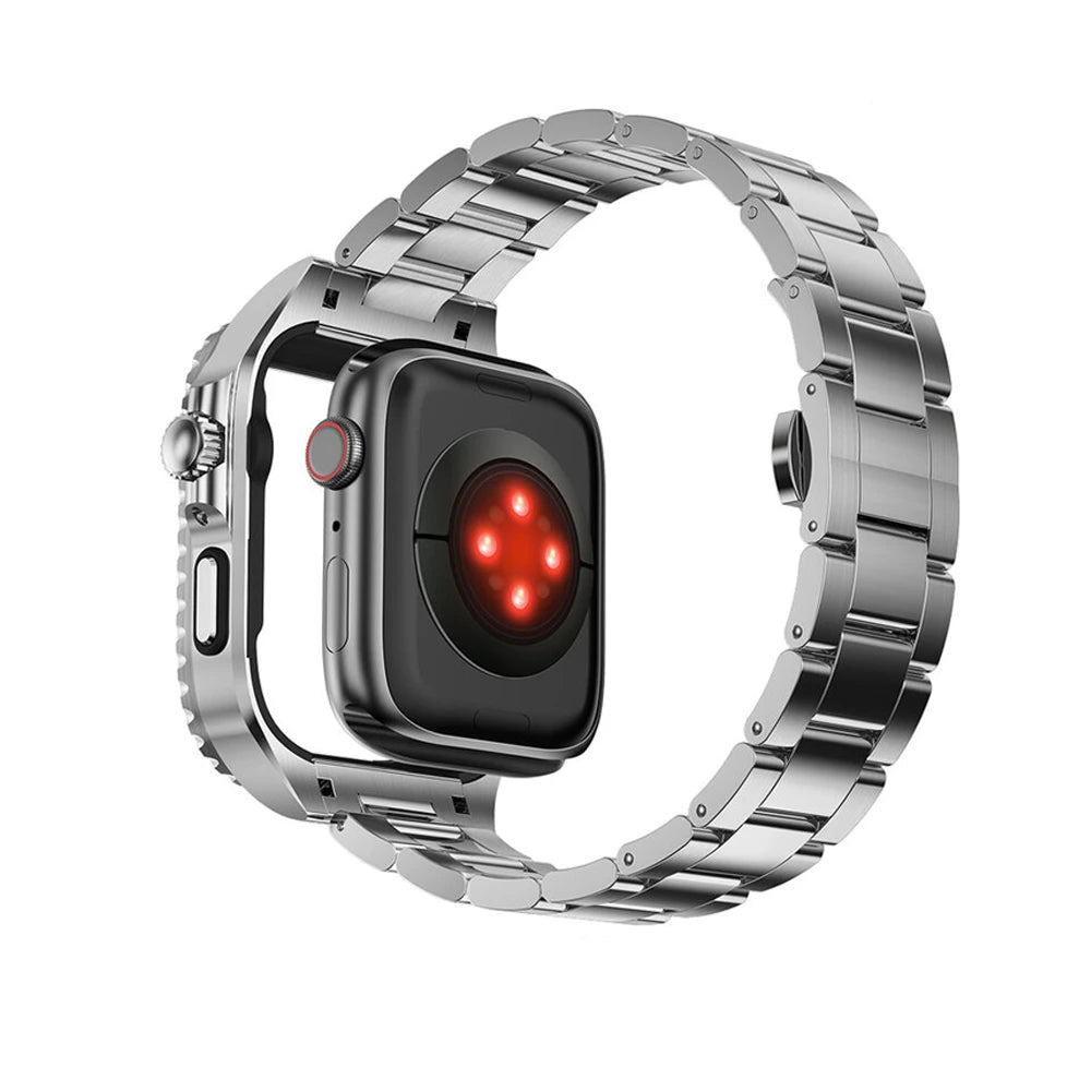 Sarung dan Tali Armor Keluli Tahan Karat untuk Apple Watch