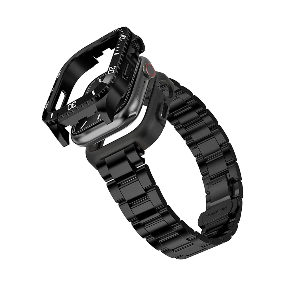 Sarung dan Tali Armor Keluli Tahan Karat untuk Apple Watch
