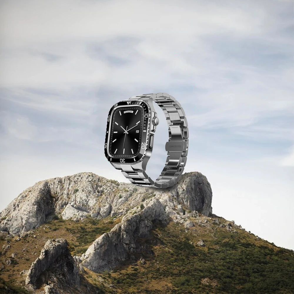 Sarung dan Tali Armor Keluli Tahan Karat untuk Apple Watch