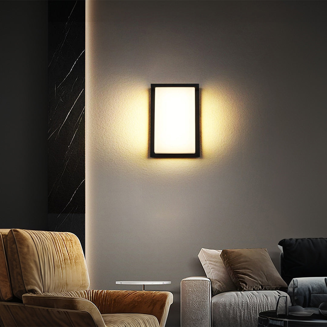 Applique da esterno Heather a LED — corpo rettangolare pressofuso