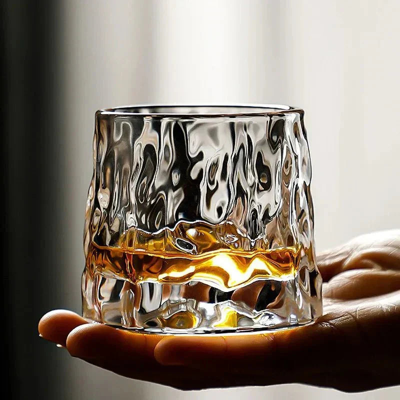 Textured Rippled Glass Textured Ripple Effect Whisky Glass – orntli