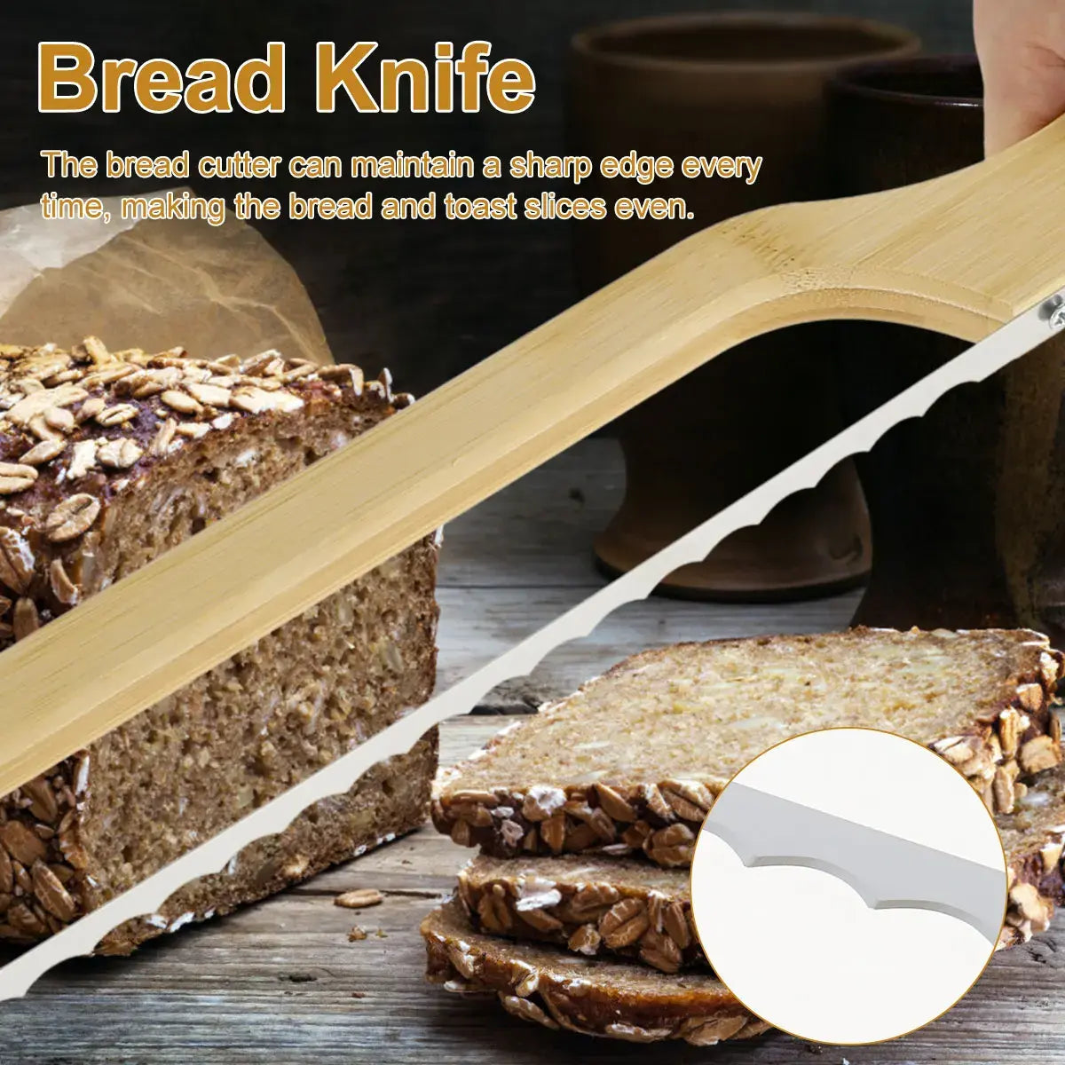 CrumbCraft A Tökéletes Kenyérvágó Kés a Hibátlan Szeleteléshez SlicePro