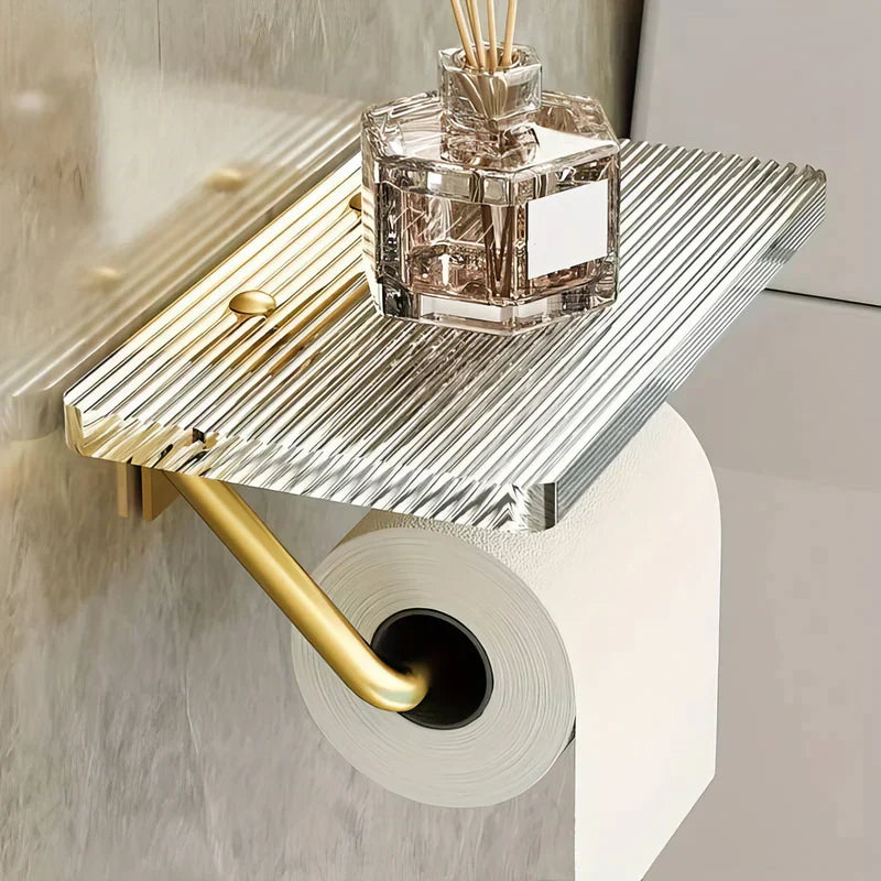 Toiletrulleholder med hylde