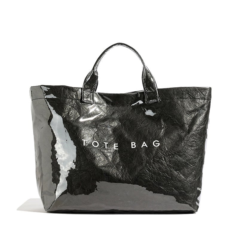 Borsa Tote in Carta Kraft con Stampa Lettere da Donna | Orntli