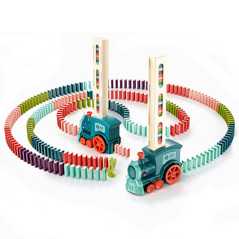 Domino Express - Dobrodružná sada vlaku s automatickým pokládáním dominových kostek