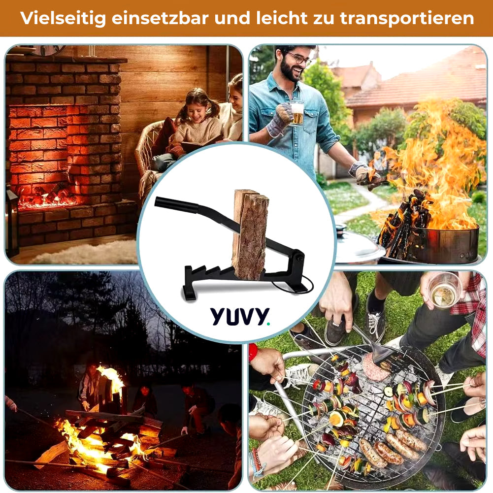 ForestPulse Wandmontierter Holzspalter zum Spalten von Holz