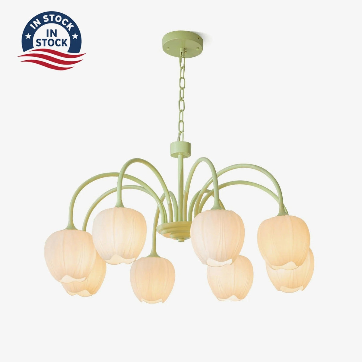 Tulip Matcha Chandelier - Vakkerlight