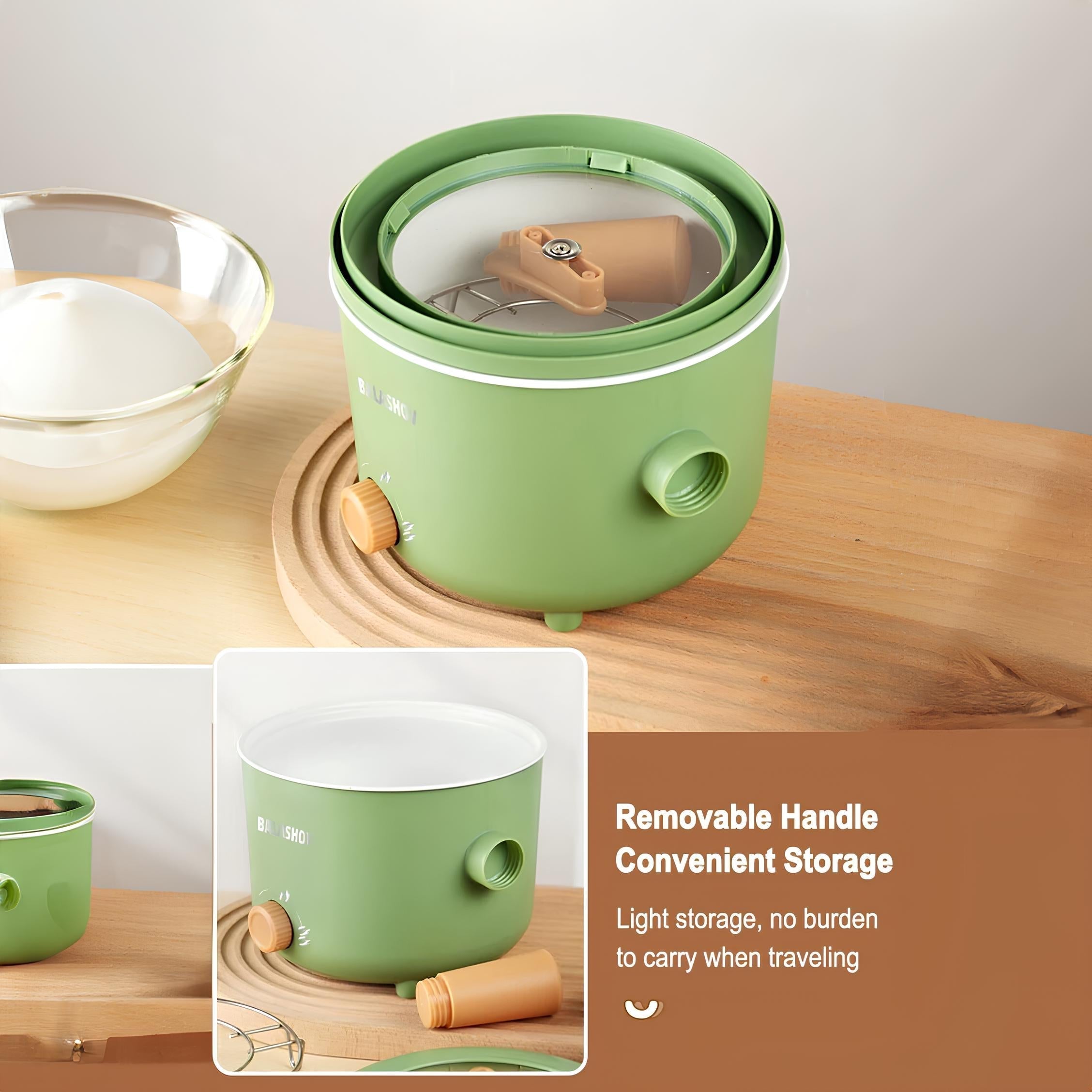 コンパクト電気ノンスティック炊飯器 ミニ鍋付き、110V/220V | Orntli