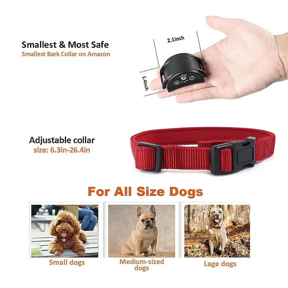 Üçlü Paket Su Geçirmez Şarj Edilebilir Köpek Havlama Eğitim Tasması
