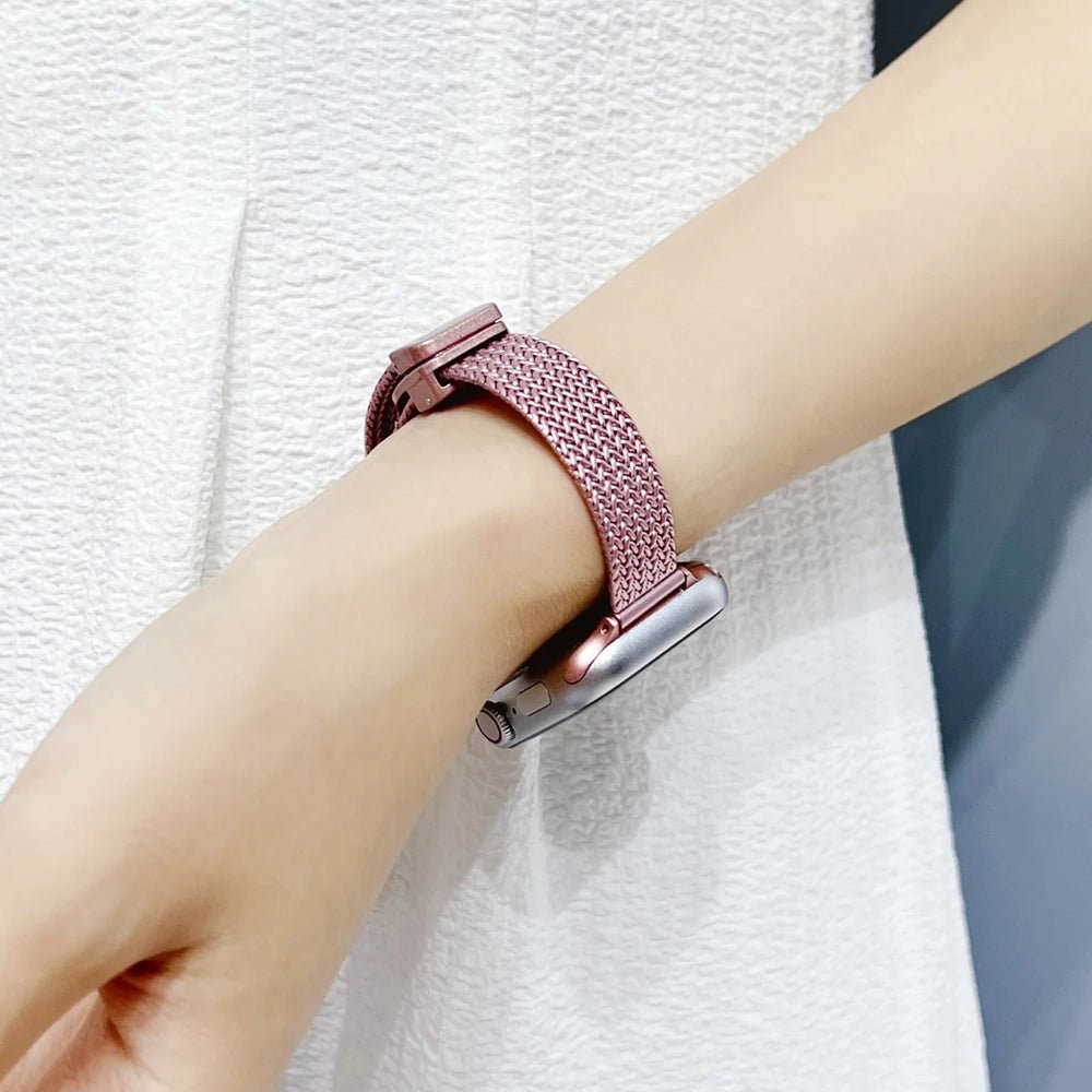 Bracelet ultra-fin en acier inoxydable pour Apple Watch femme