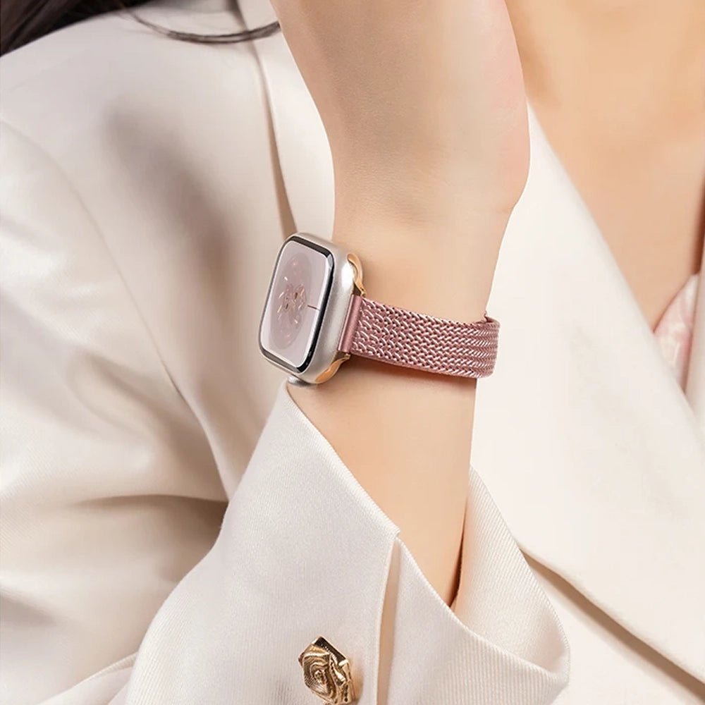 Bracelet ultra-fin en acier inoxydable pour Apple Watch femme