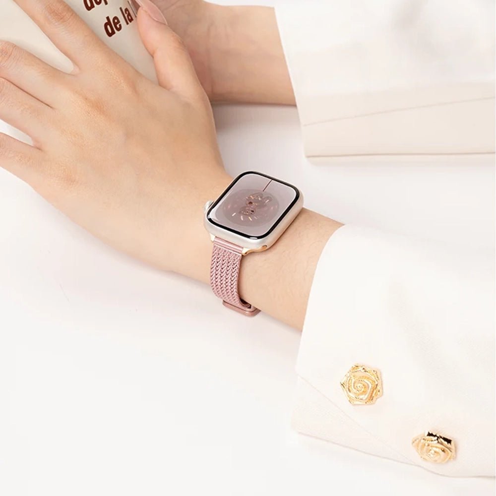 Bracelet ultra-fin en acier inoxydable pour Apple Watch femme