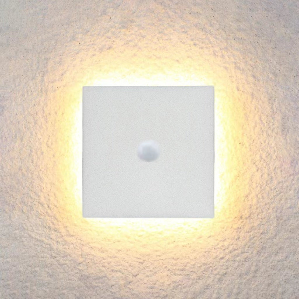 Candeeiro de parede LED para exterior — redondo/quadrado, IP65, opção com sensor