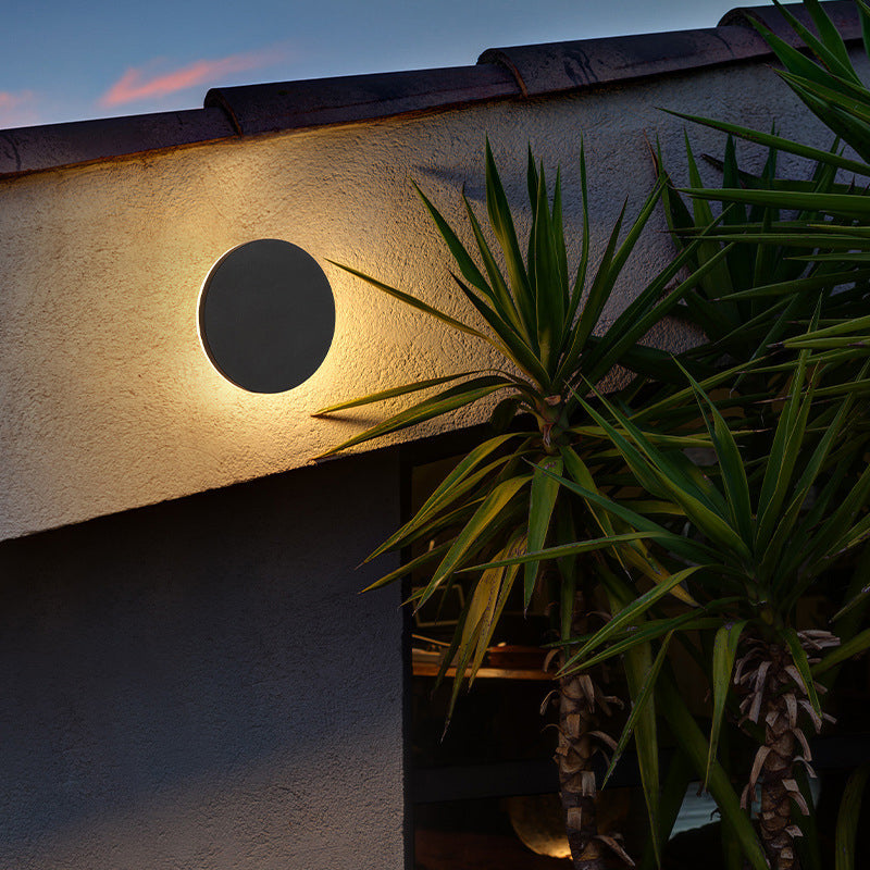 Candeeiro de parede LED para exterior — redondo/quadrado, IP65, opção com sensor