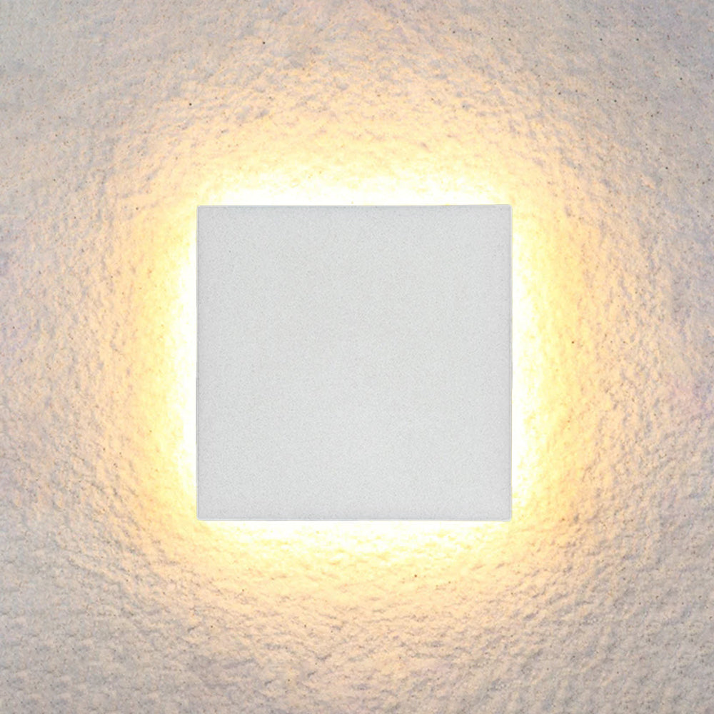 Candeeiro de parede LED para exterior — redondo/quadrado, IP65, opção com sensor