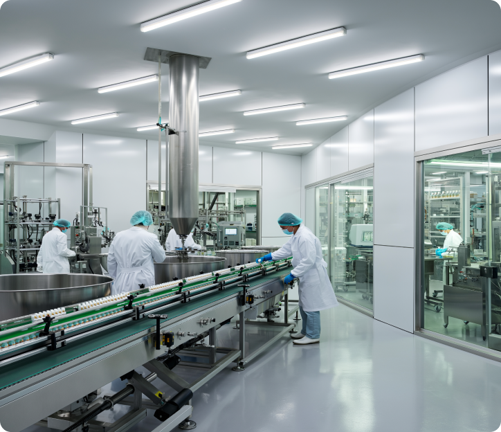 Clean supplement production line