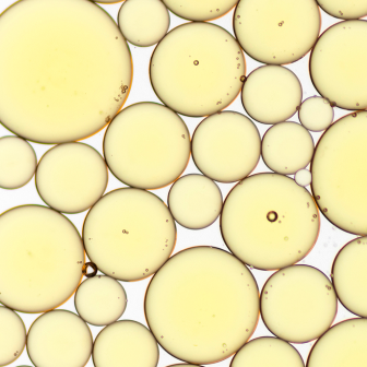 Golden oil droplets