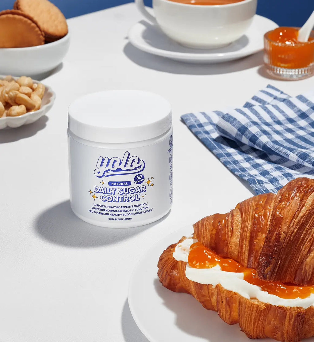 Capsule jar on a sunny breakfast table