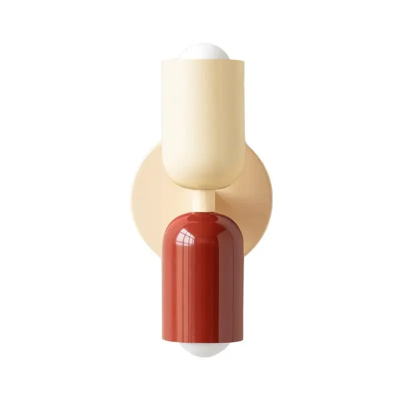 מנורת קיר Macaron – תאורה כלפי מעלה ומטה, E27, עד 8W, מתכת בצבעי פסטל