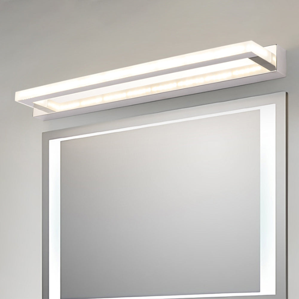 Candeeiro de parede LED retangular em metal e PC — luz uniforme e sem encandeamento