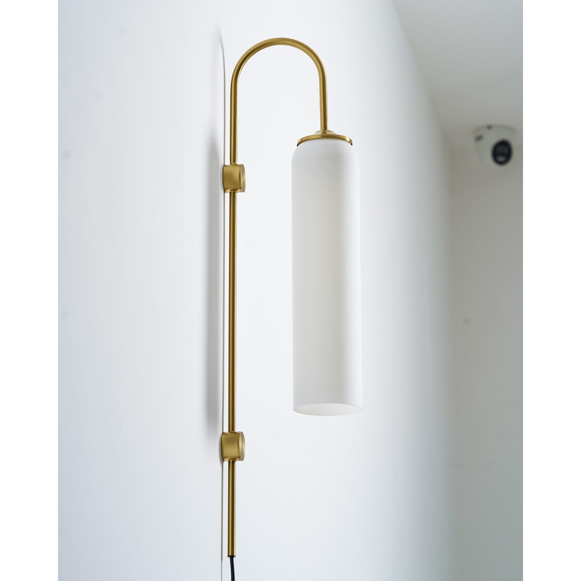 Stecker-Wandleuchte aus Glas, moderne zylindrische Form