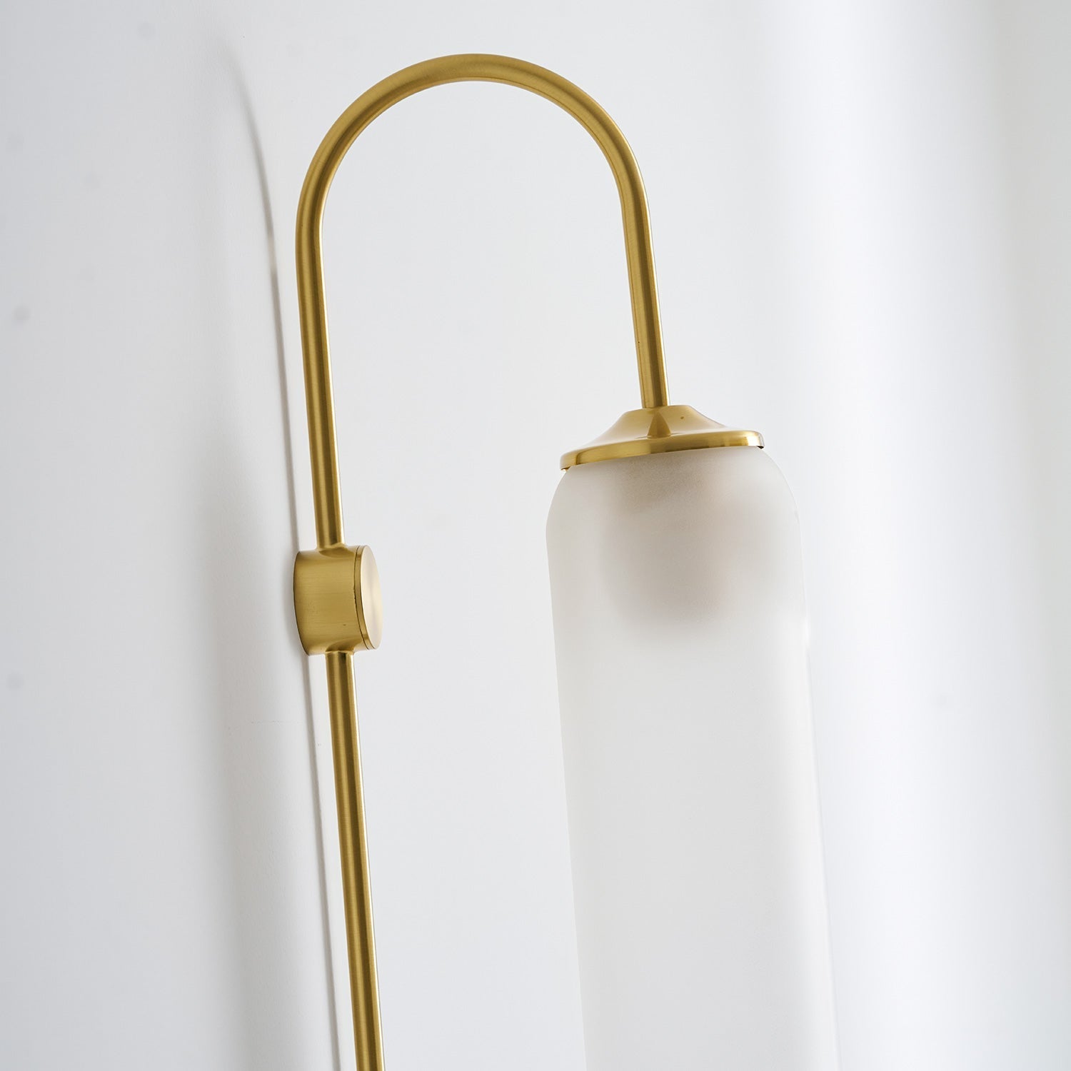 Stecker-Wandleuchte aus Glas, moderne zylindrische Form