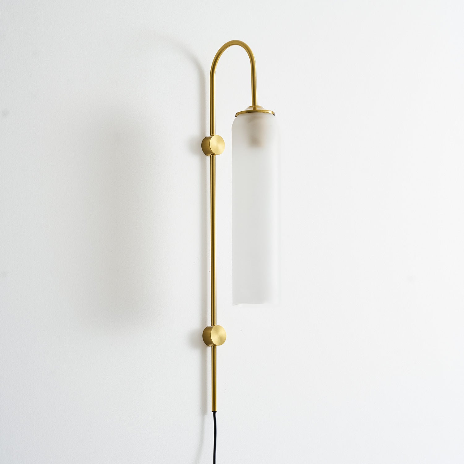 Stecker-Wandleuchte aus Glas, moderne zylindrische Form