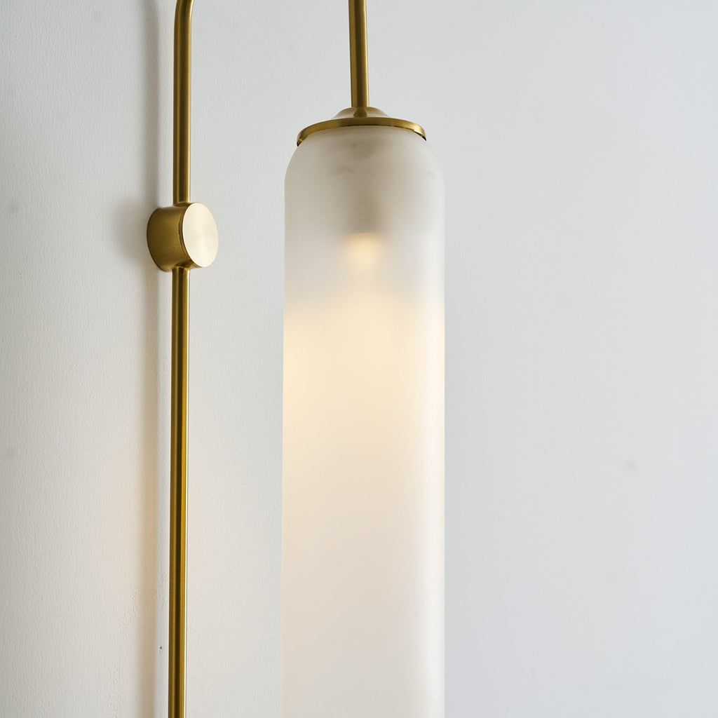 Stecker-Wandleuchte aus Glas, moderne zylindrische Form