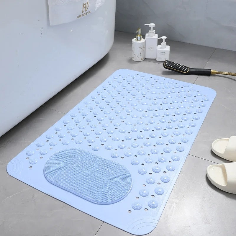AquaCalm Elite Non-Slip Shower Mat With Foot Scrubber
