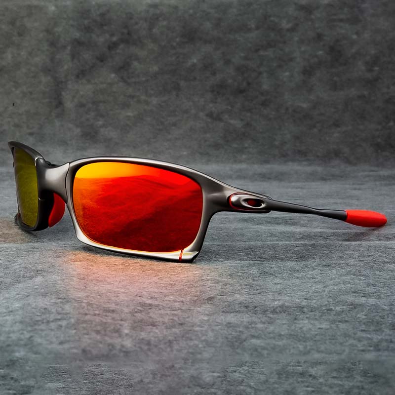 户外专家偏光运动矩形太阳镜 - UV400防护