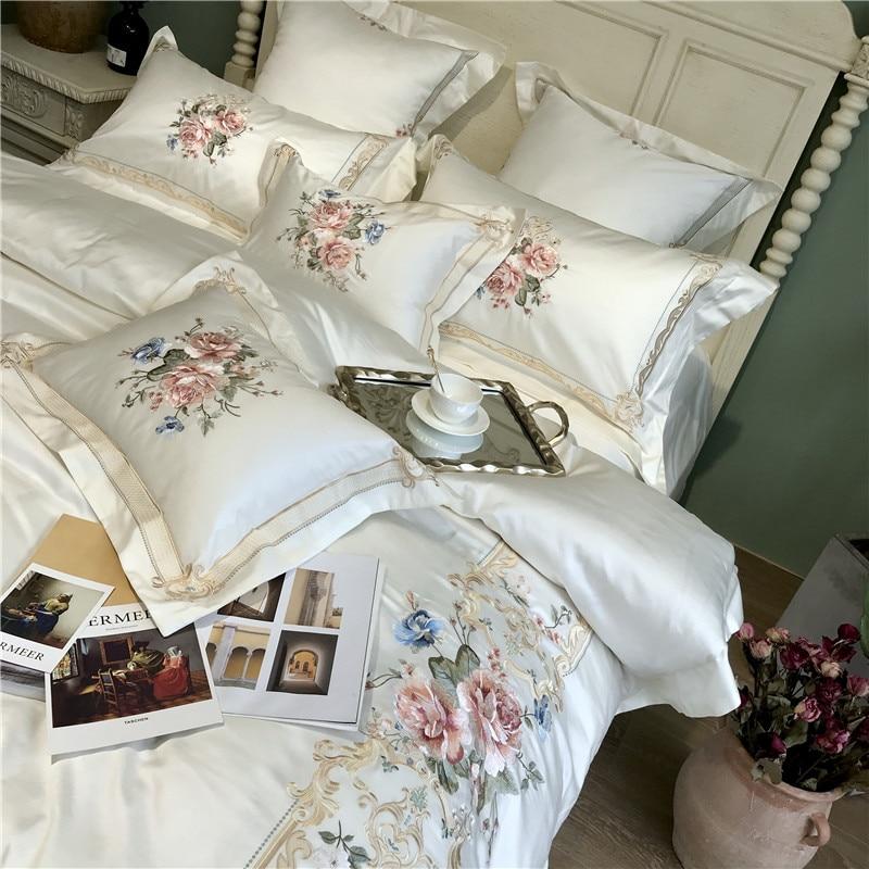 Set copripiumino Vintage Rose (Cotone egiziano, 600 TC)
